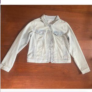 Light wash Cropped Denim Jacket, XXL Teen